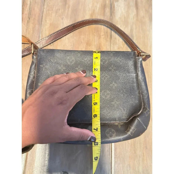 Vintage 90's Louis Vuitton Brown Monogram Musette Tango Shoulder Crossbody Bag - Picture 6 of 9